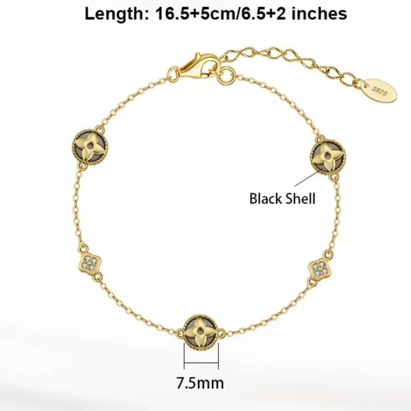 ENA925 Sterling Silver Floral Bracelet - Picture 3 of 3